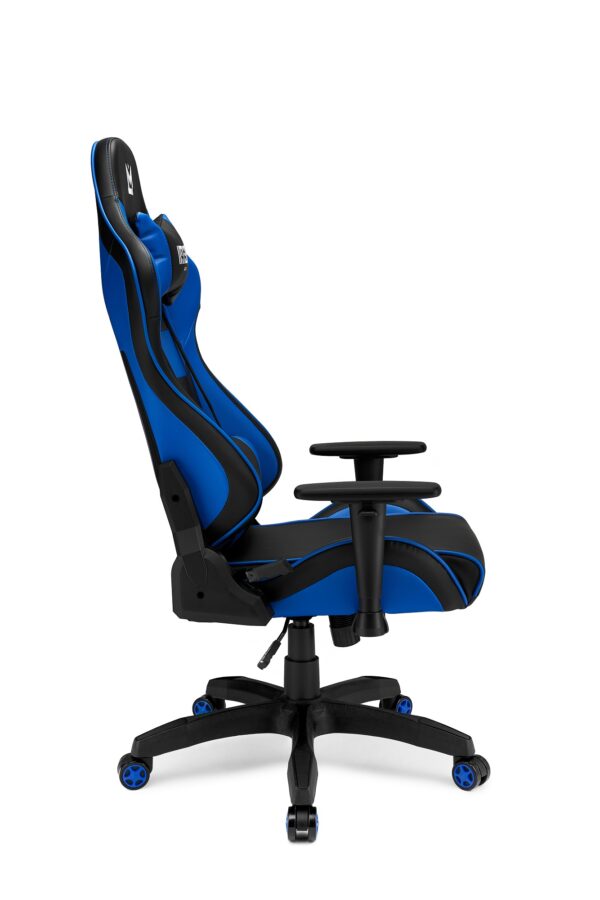 Niebieski fotel gamingowy