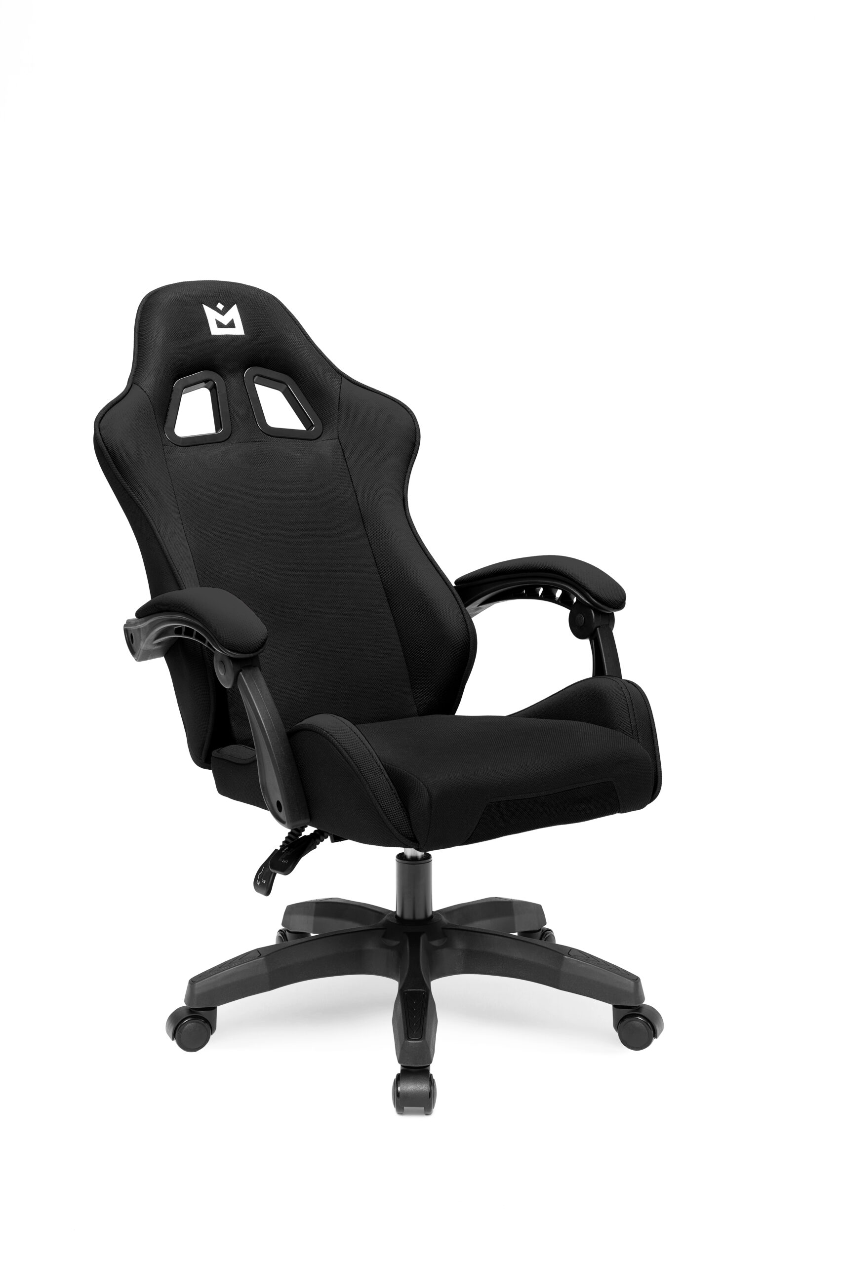 czarny materiałowy fotel gamingowy imba strider