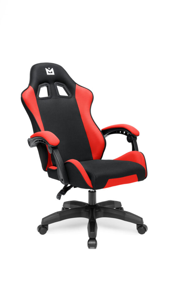 czerwony materiałowy fotel gamingowy imba strider